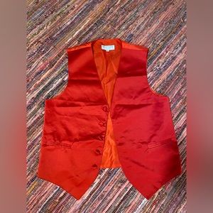 Vesuvio Napoli red polyester men’s vest size extra small